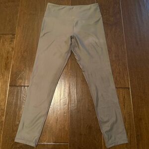 Zyia Grey Metallic Light n Tight Hi Rise Leggings